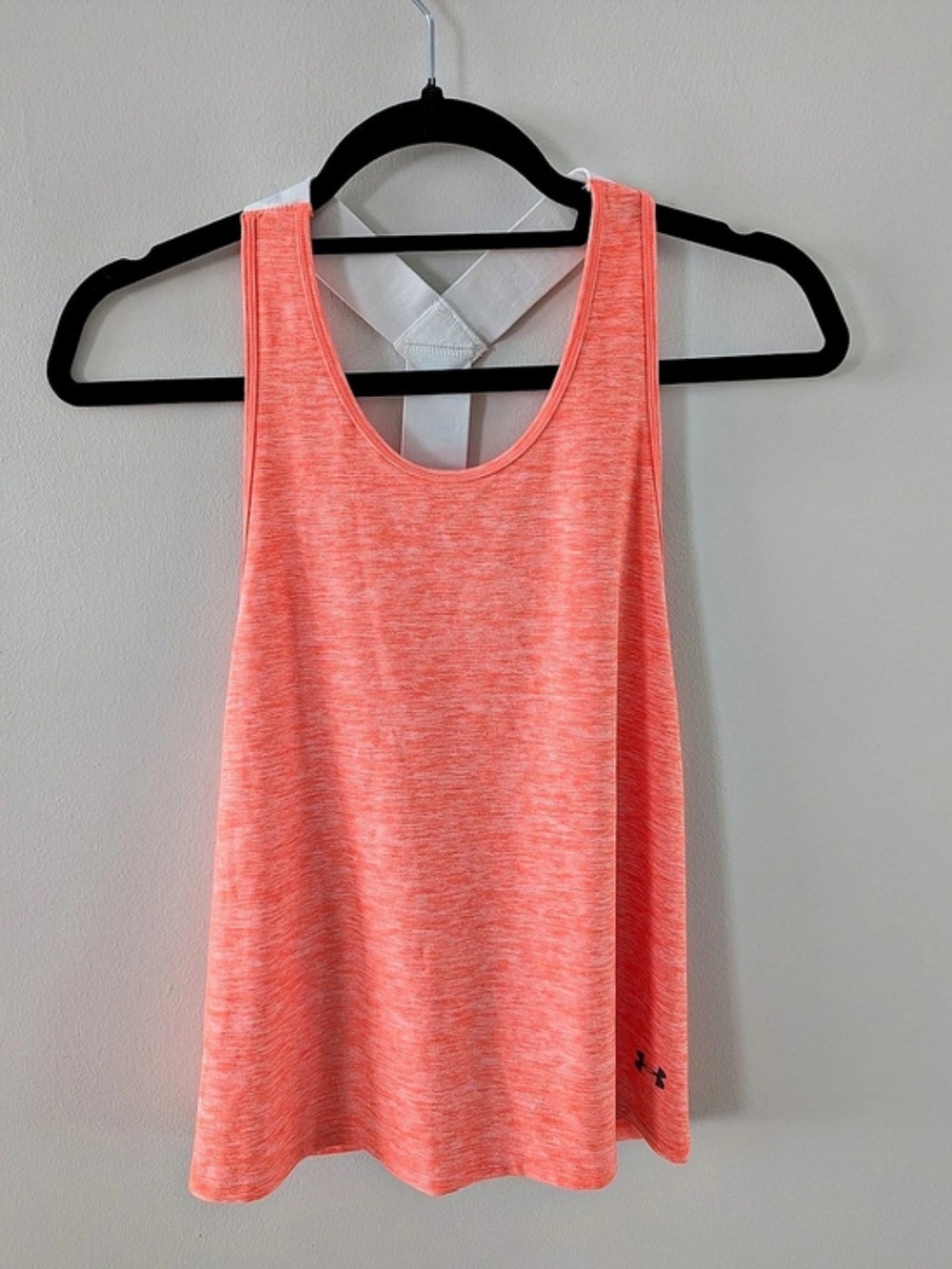 Under Armour HeatGear Mesh Racerback Tank Top Orange Small